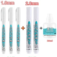 6/1Pcs/Set Oily White Marker Pen Tire Painting Notebook Tyre Tread Environmental paint Pen Waterproof Permanent Graffiti Pens