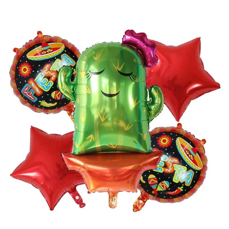 5 stücke Hut Fiesta Folie ballons Mexiko avocado ballon für Glücklich Geburtstag Baby Dusche Fiesta Party Dekorationen kaktus globos – Detail 4