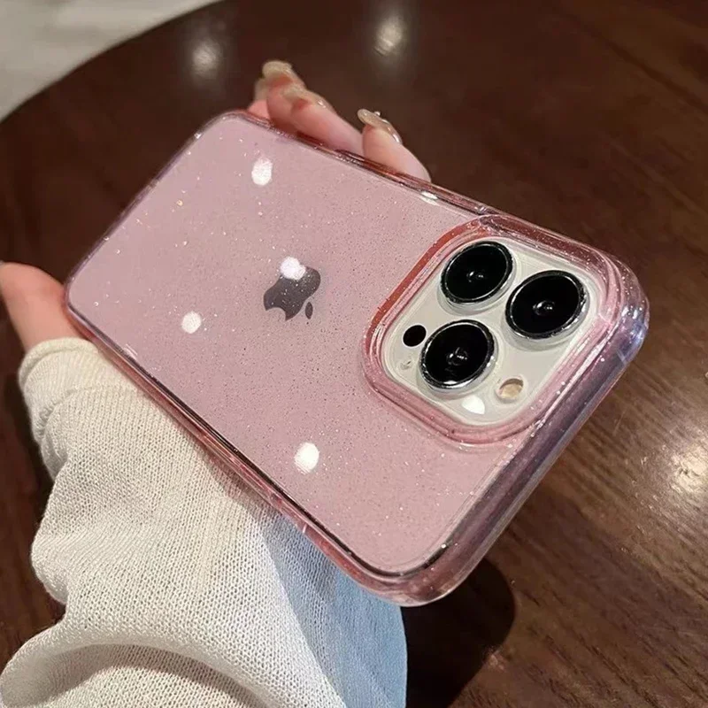 Funda Mixroom Tpu Purpurina Vidrio Templado 3en1 Funda Para IPhone 11 Con Purpurina - Carcasa Protectora Y Vidrio Templado Funda Purpurina IPhone
