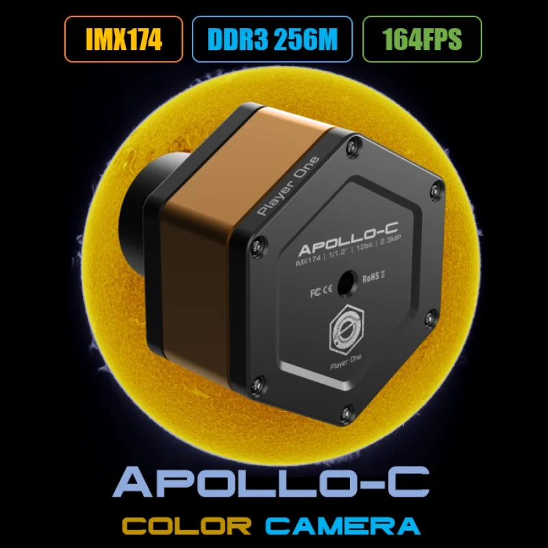 

Player One Apollo-M/Apollo-C IMX174 USB3.0 Mono Camera Design for Focus on Solar Imaging LD2101Z
