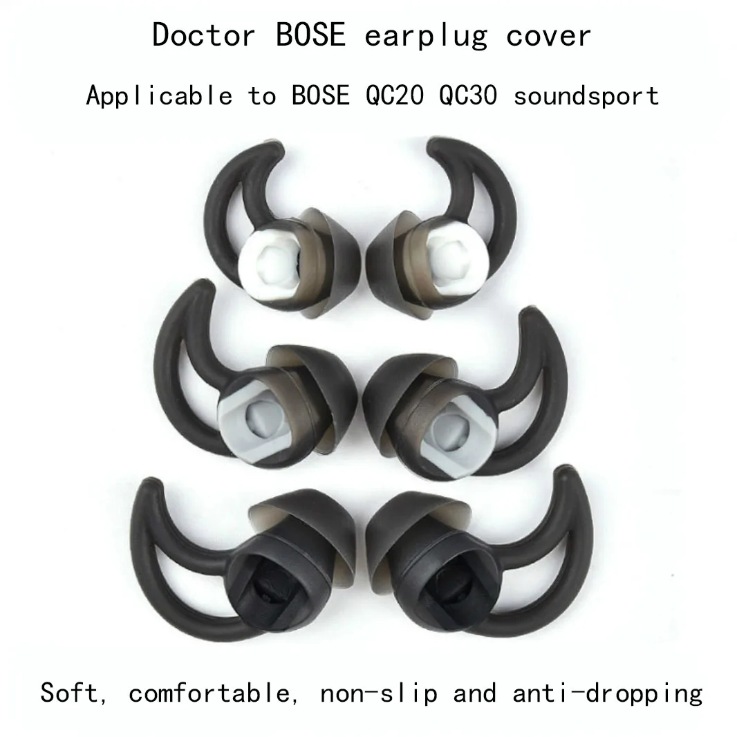 Adatto Per Doctor Bose Qc30 Qc20 Soundsport Silicone Ear Hanging Shark Fin Auricolare Cover Supporto Per L'Orecchio