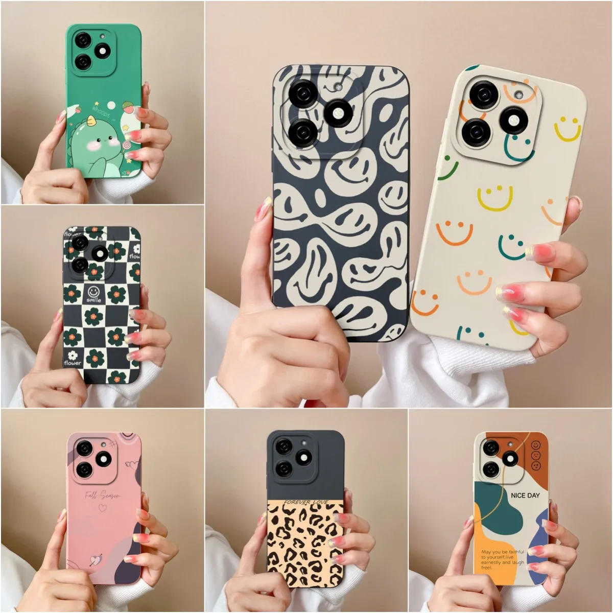 For Infinix Smart 8 Smart8 Phone Case Cover Cute Fashion Design Matte Soft Silicone Protective Phone Bag For Infinixsmart 8 Capa