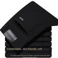 Wthinlee marque droite Stretch classique bleu noir nouveaux hommes d'affaires jean décontracté travail Denim pantalon mâle marque vêtements 4