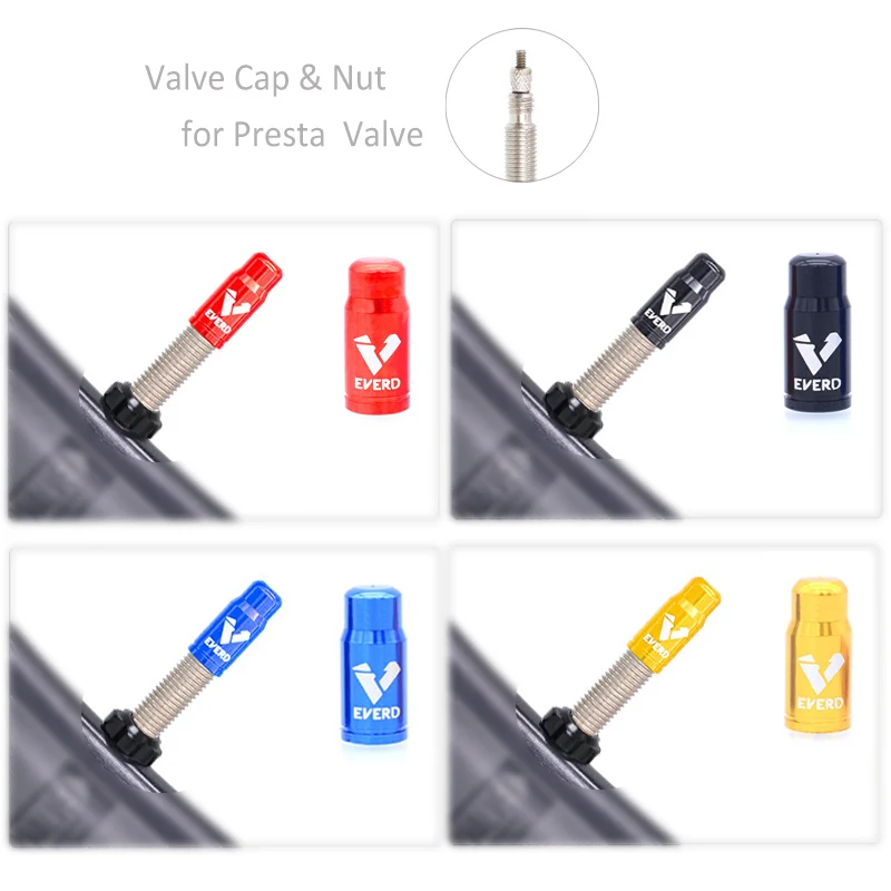 Bicycle tire valve cap 1~16sets tubeless Presta valve screw dustproof covers fixed washer for MTB road bicycle