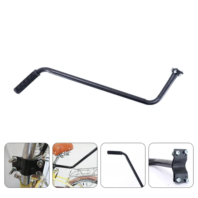 Kids Cycling Learning Safety Metal Bike Seat Mount Trainer Handle Balance Push Bar Children Bicycles Training Auxiliary Learning 2