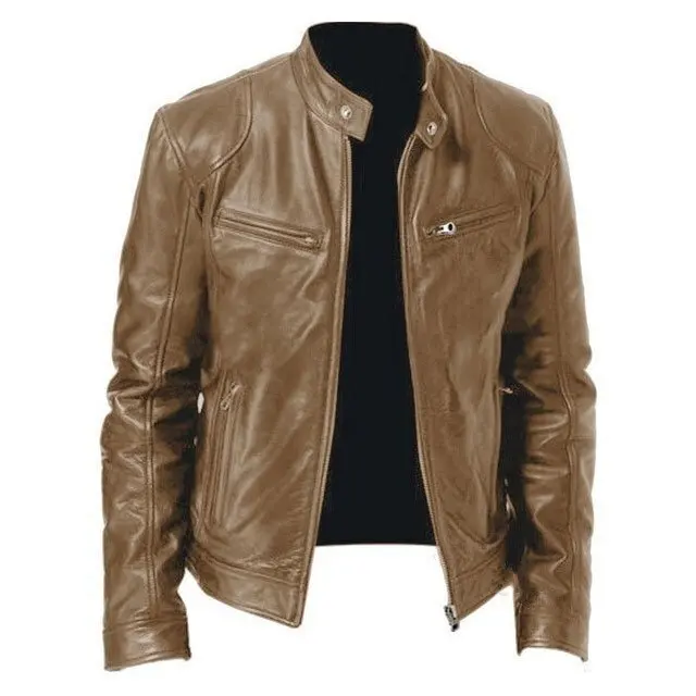 Leather Jacket With Zipper Pockets