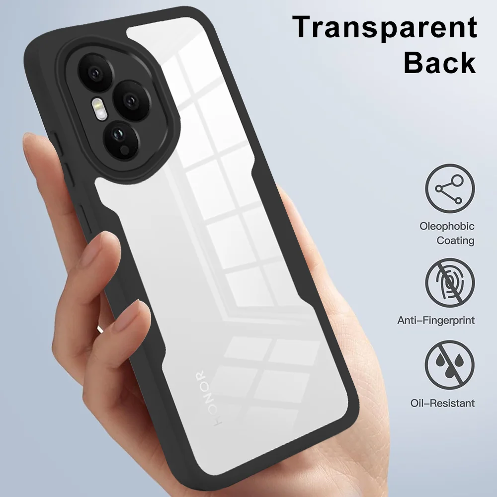 Enhanced Double-Sided 360° Full-Coverage Transparent TPU PC Anti-Fall Case