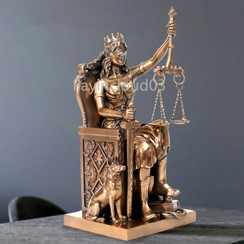 

Room Decor Statue Of The Goddess Of Justice Decoration Nordic Retro Figure Sculpture Room Desktop Balance Legal Ornaments Gifts