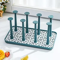 Cup Drying Rack Dust-proof Glass Cup Drainer Holder Stand Detachable Bottle Dish Drying ShelfStorage Tray Kitchen Supplies 1