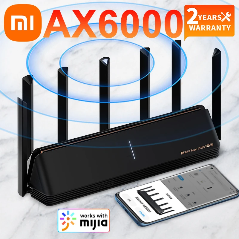 Xiaomi Router Ax6000 New Aiot Router 6000mbs Wifi6 Vpn 512mb Cpu Mesh ...