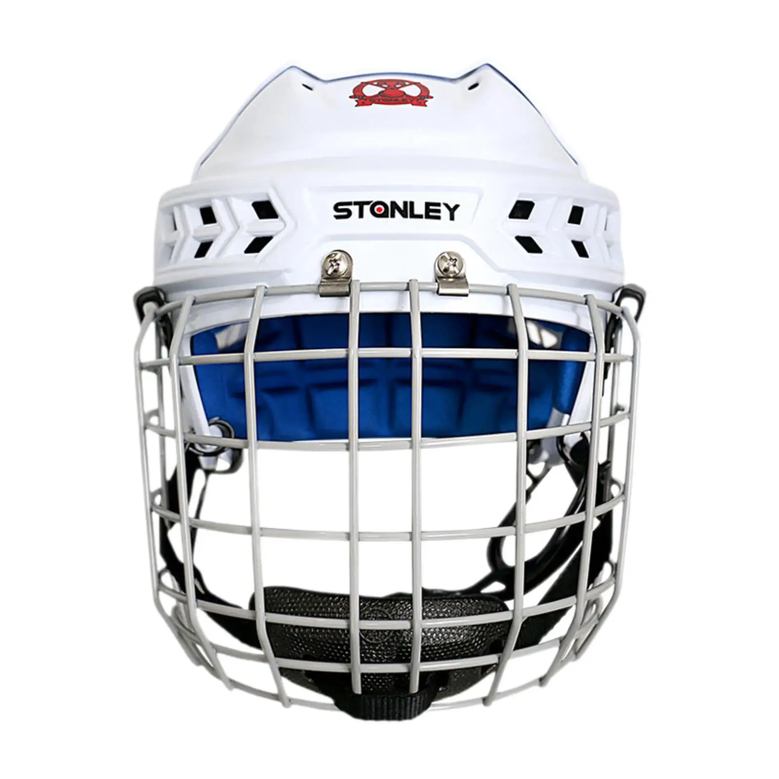 Hockey Helmet Ice Skate Helmet with Chinstrap Hockey Headgear Adults Equipment Sports Helmet for Game Dryland Hockey Practice 2