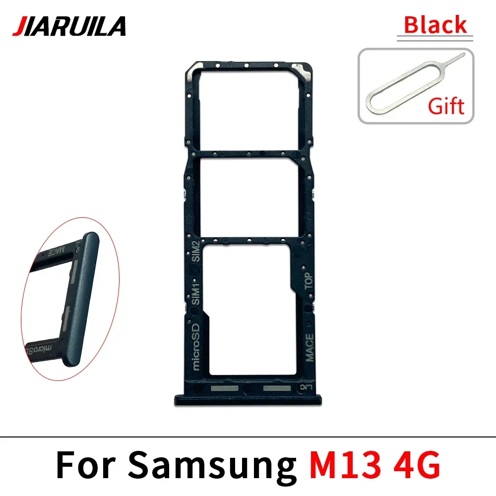 새로운 삼성 A24 M13 M14 4G M15 5G SIM 카드 트레이 홀더 싱글/듀얼 슬롯 교체 부품