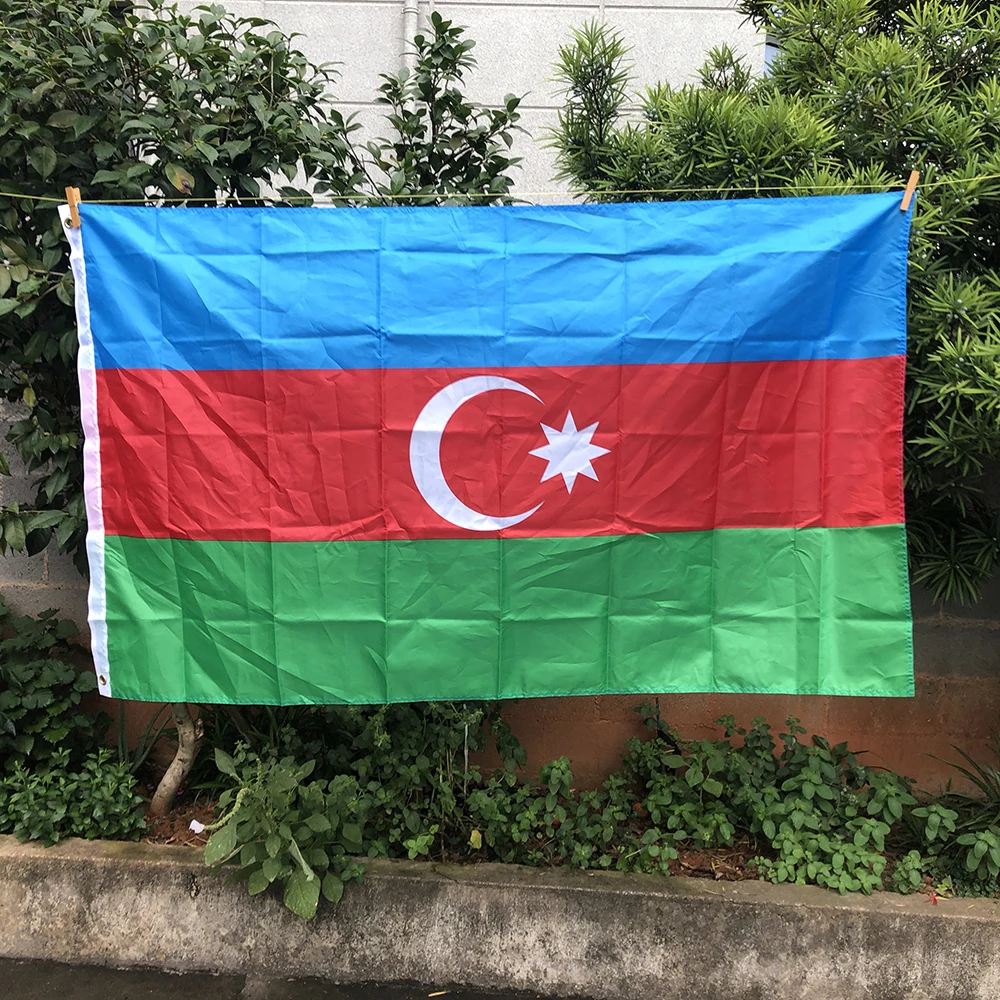 Z-One Flag Azerbaigian Flag 90X150Cm Poliestere Hanging Flag Home Indoor Outdoor Decor Per Banner