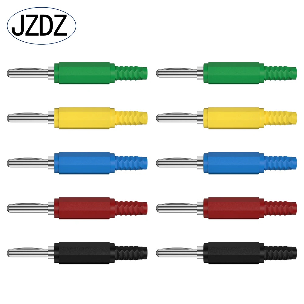 

JZDZ 10PCS 4MM Copper Nickel Plated Banana Plug Can be Connect Test Probes For Speaker AmplifierJ.10023