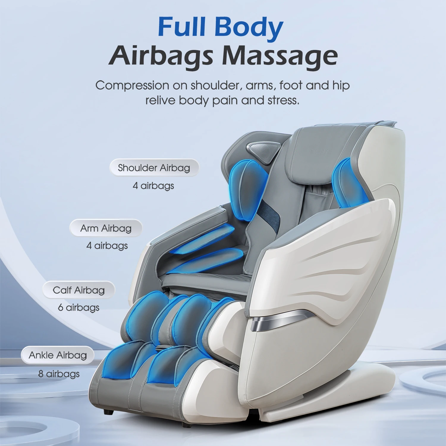 2 Year USA Local Delivery Warranty 4D SL Airbag Zero Gravity full body Massage Chair Home 3D Foot Roller Shiatsu Office Chair 4