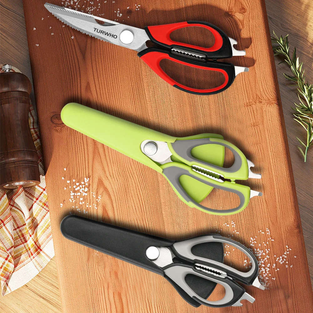 TURWHO Kitchen Shears Heavy Duty Kitchen Scissors with Holder for  Meat/Vegetables/BBQ/Herbs Kitchen Accessories Cooking Tools - AliExpress