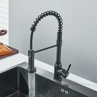 Pull Down Kitchen Faucet Sing Handle Hot Cold Water Mixer Tap 360° Swivel Dual Function Nozzle Kitchen Sink Tap Crane 4