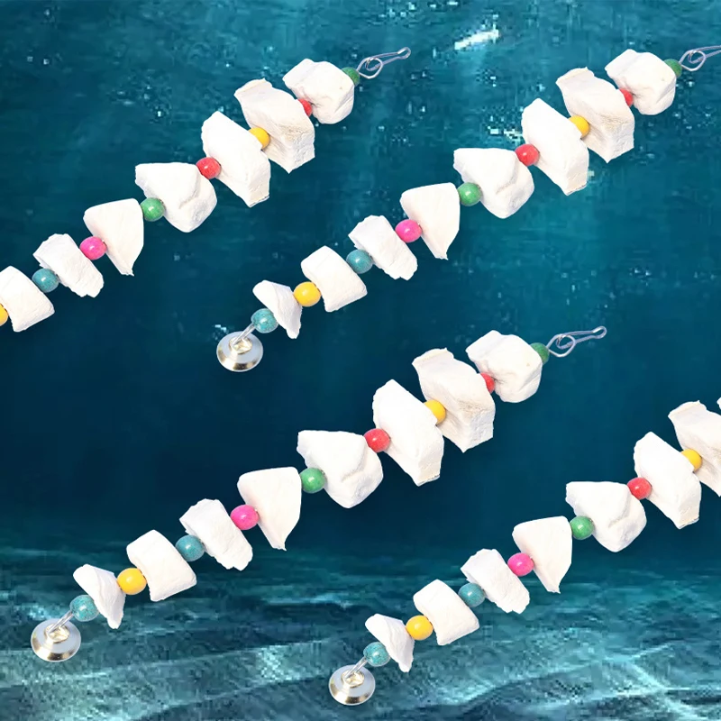 Hang Toy Parrot Birds Training Cuttlefish Bones Calcium Supplements Bird Cage Perch Hamster Molars Chewing Toys Random Color parrot toy,bird toy,pet mineral supplement,bird cage accessories