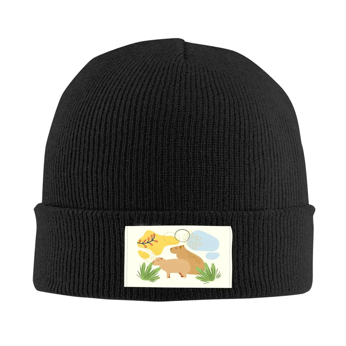 

Capybara Abstract And Minimal Skullies Beanies Caps Hip Hop Winter Warm Women Men Knitting Hat Adult Unisex Bonnet Hats