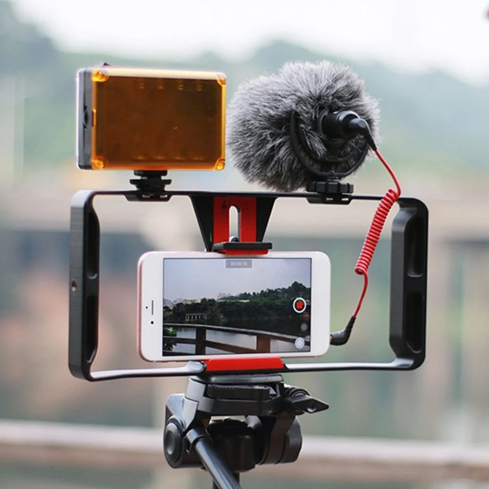 Camera Cage Stabilizer Rig For Smart Phone Video Hand Grip Bracket Holder