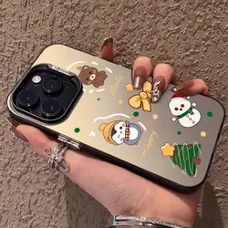 Funda para teléfono de lujo de plata IMD - Diseño pintado de Feliz Navidad
