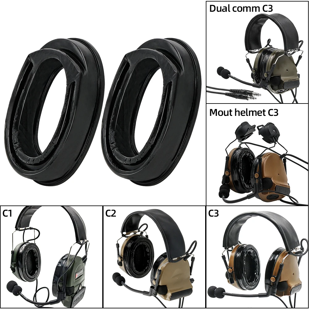 

COMTAC I II III Tactical Headset Pickup Noise Reduction Headphone Hunting Shooting Headset Tactical COMTAC Earmuffs Gel Ear Pads