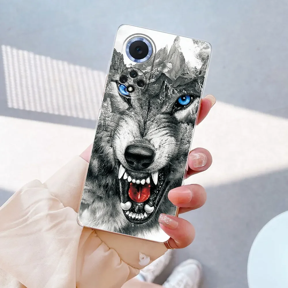Huawei Honor 50 Soft Silicone Fashion Clear Marble Phone Case