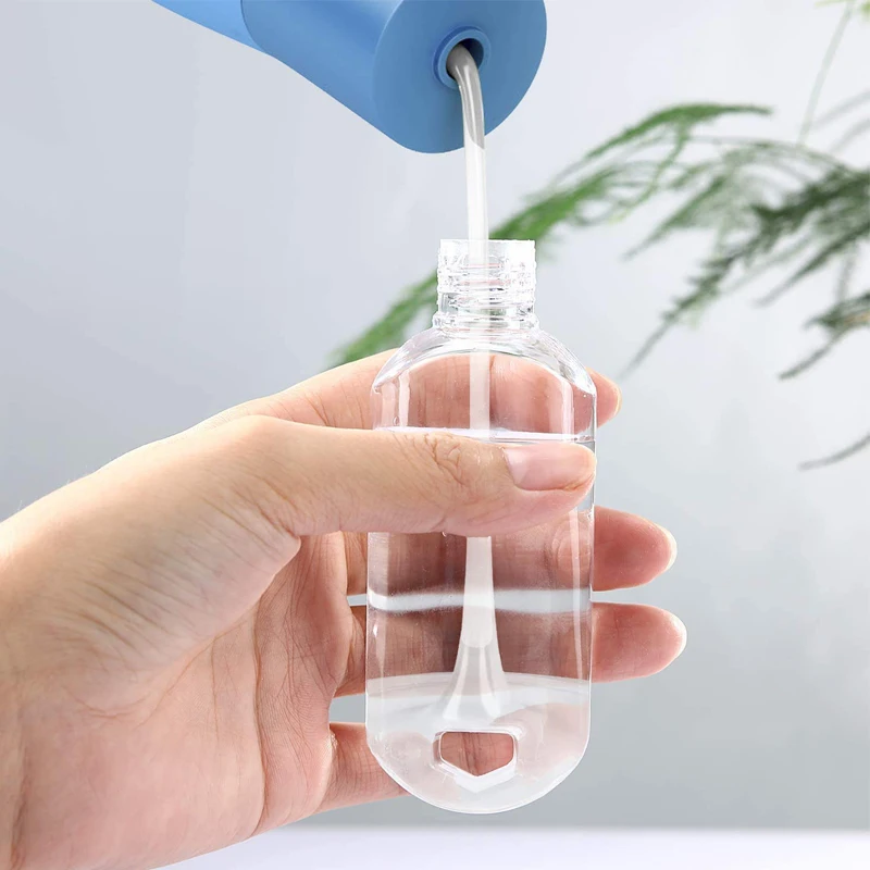 5 Bottiglie Da Viaggio Ricaricabili In Silicone E Plastica - Contenitori Vuoti Da 30 Ml Con Clip - Per Shampoo, Lozioni E Liquidii - Tappo Antifuoriuscita - Portatili - 2