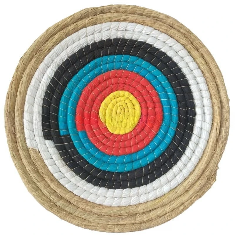 50 cm 1/2 strato 6 anelli bersaglio per tiro con l'arco in paglia bersaglio per arco fatto a mano arco freccia bersaglio per arco ricurvo arco lungo o arco composto - immagine 5