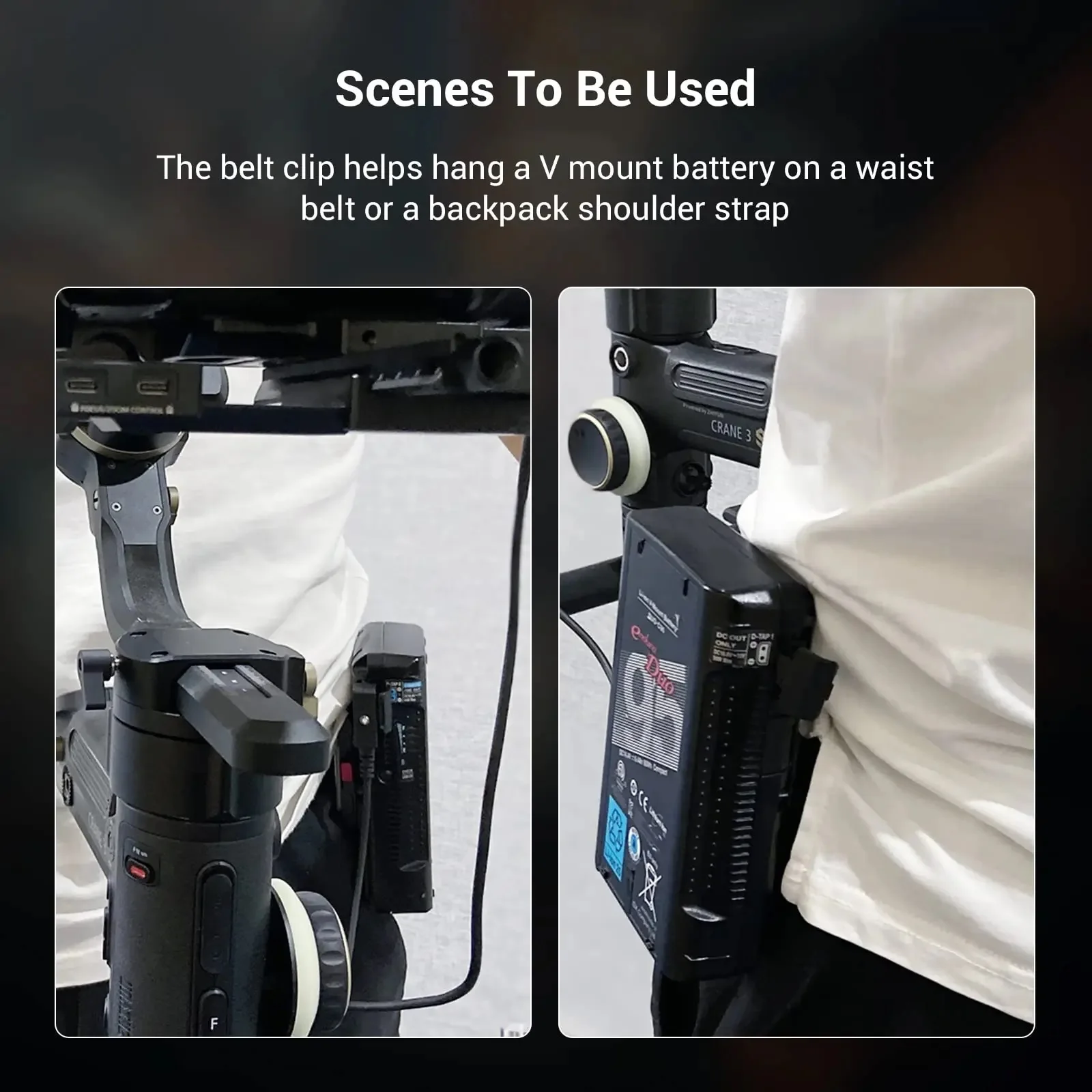 SmallRig Universal Mini V Mount Battery Plate Belt Clip 2990 For A7S3 and other camera V mount batteries