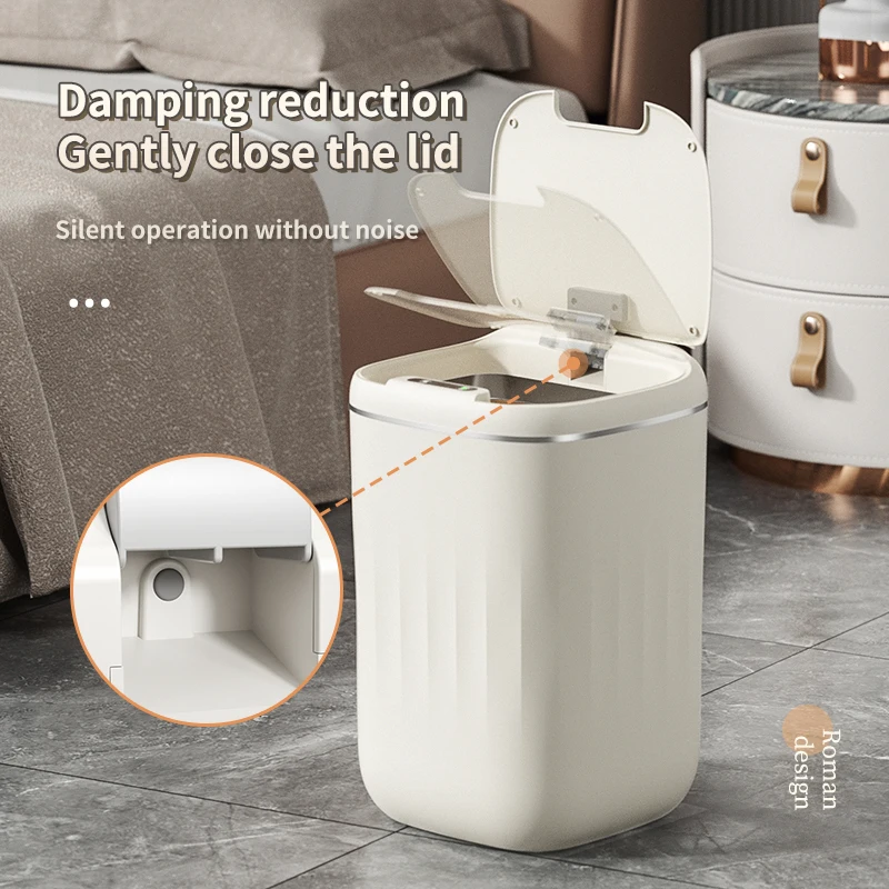 Smart Trash Can 24L Bathroom Electronic Garbage Bucket Automatic Intelligent Sensor For kitchen Toilet
