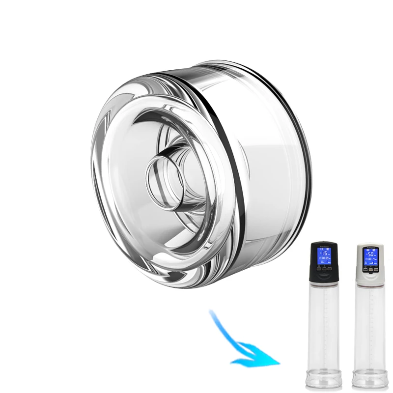 Silicone Sleeve Penis Pump Cylinder Ring Penis Extender Trainer Accessories for Men