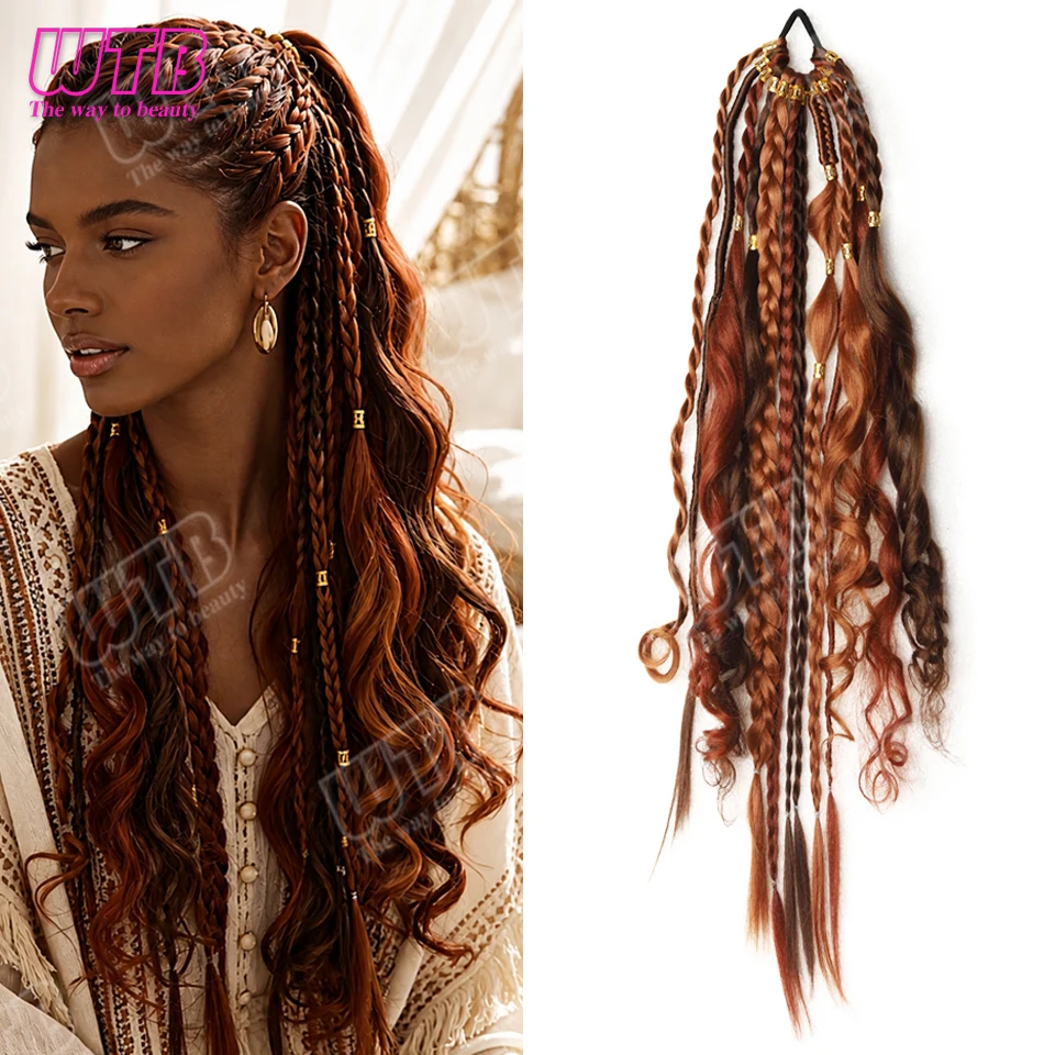 Elegant Synthetic Braided Wig – Effortless Wear for Any Occasion