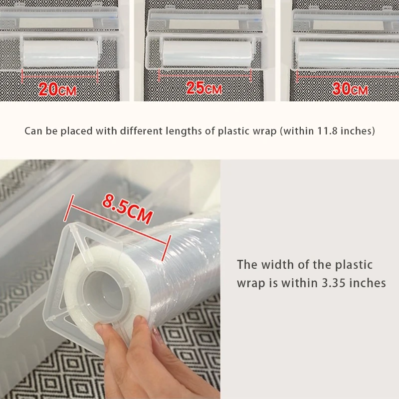 top tool chest Household Reusable Food Plastic Wrap Dispenser with Cutter Adjustable Cling Film Cutter Kitchen Tools Supplies Healthy Drop Ship garden tool bag