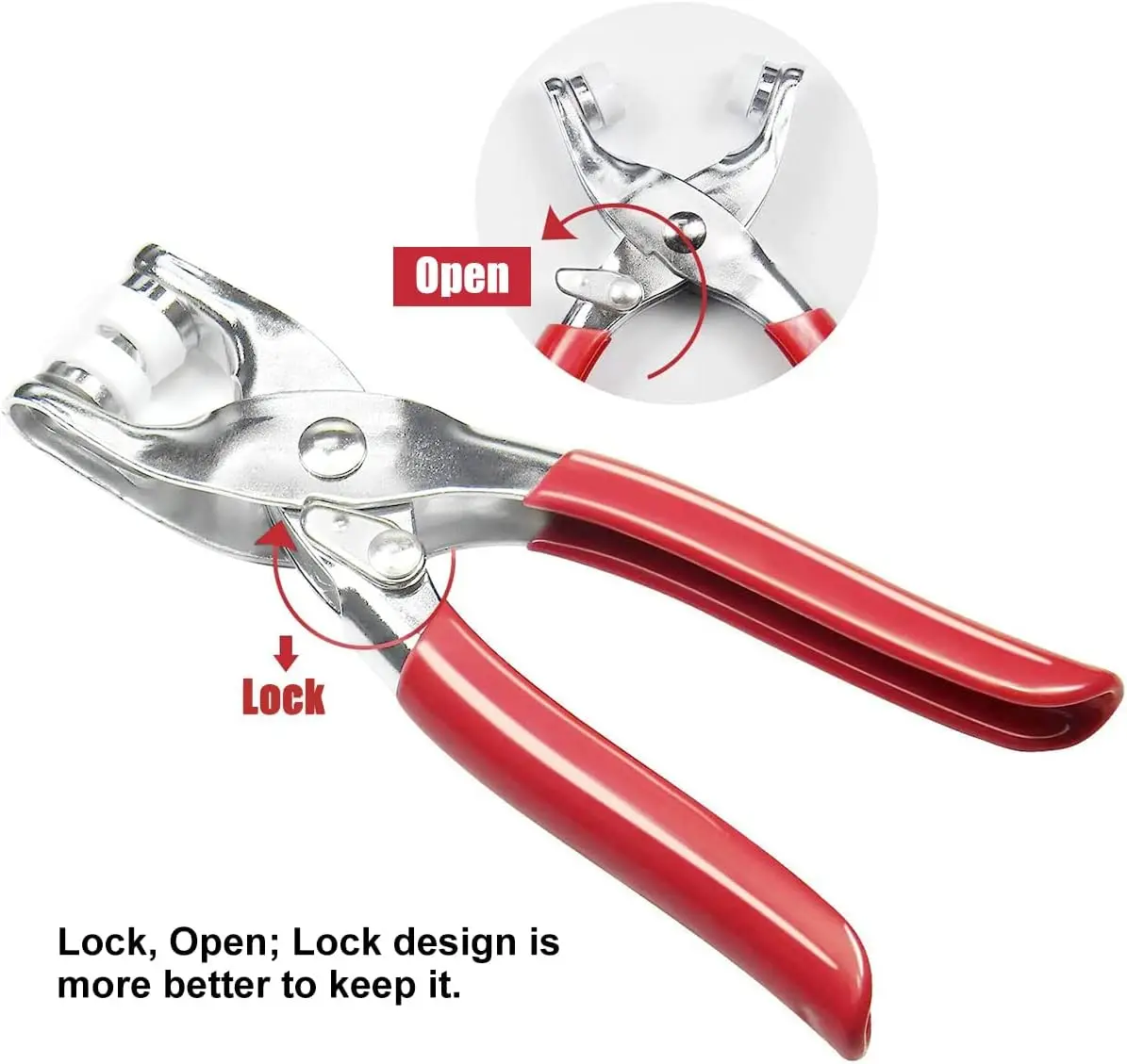 Five Claw Buckle Clamp Set, Baby's Clothes and Shoes Invisible Color Metal Buckle, Shoe Bag Belt Hole Snap Button Plier Tool 3