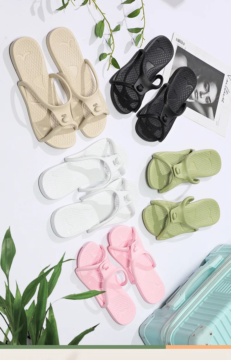 Ciabatte Spugna Pantofole Pieghevoli Unisex Sandali Portatili - Main Image