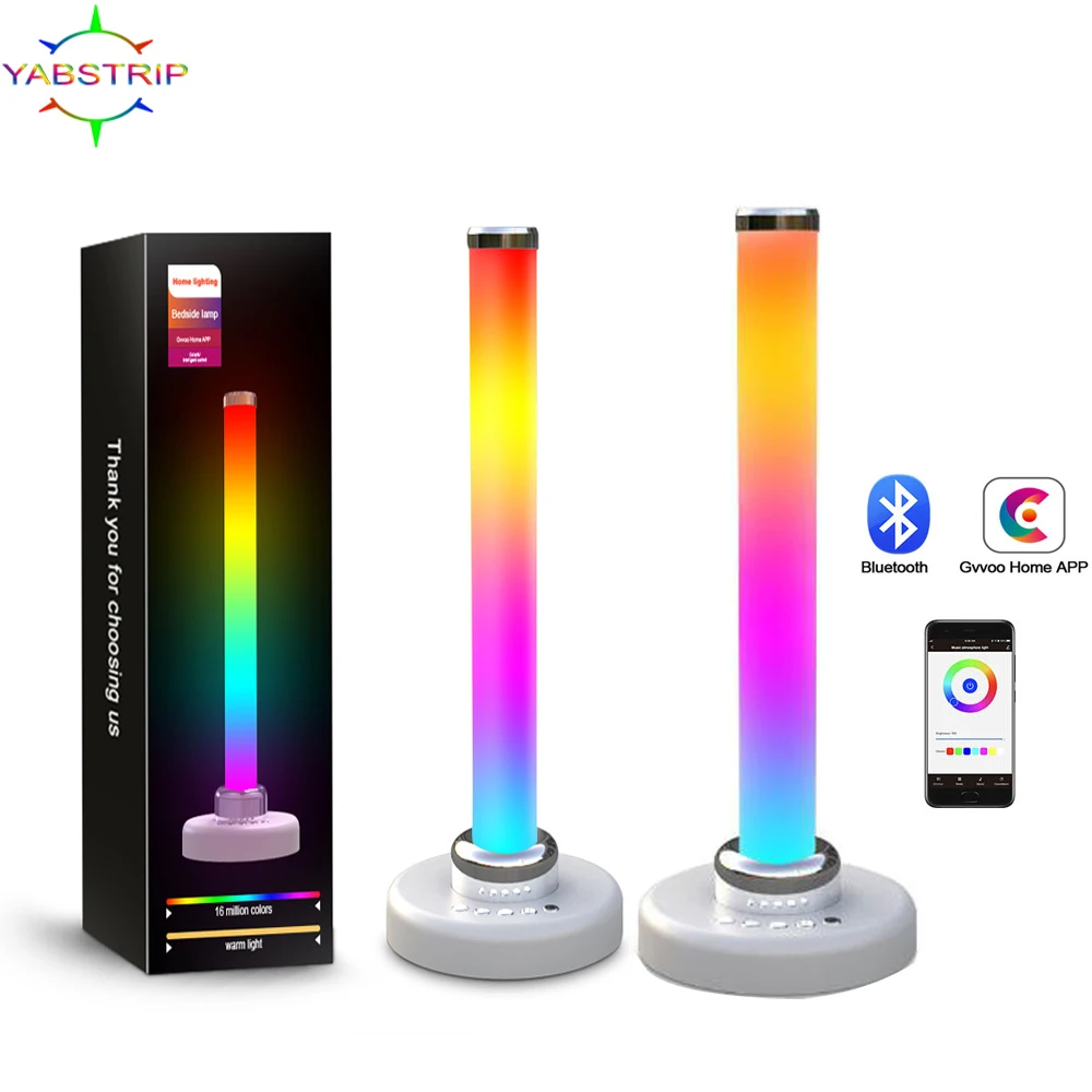 

RGB Bluetooth APP Music Rhythm Lamp Bedside Lamp WiFi Floor Atmosphere Corner Lamp Pickup Voice LED Night Light For Decoration