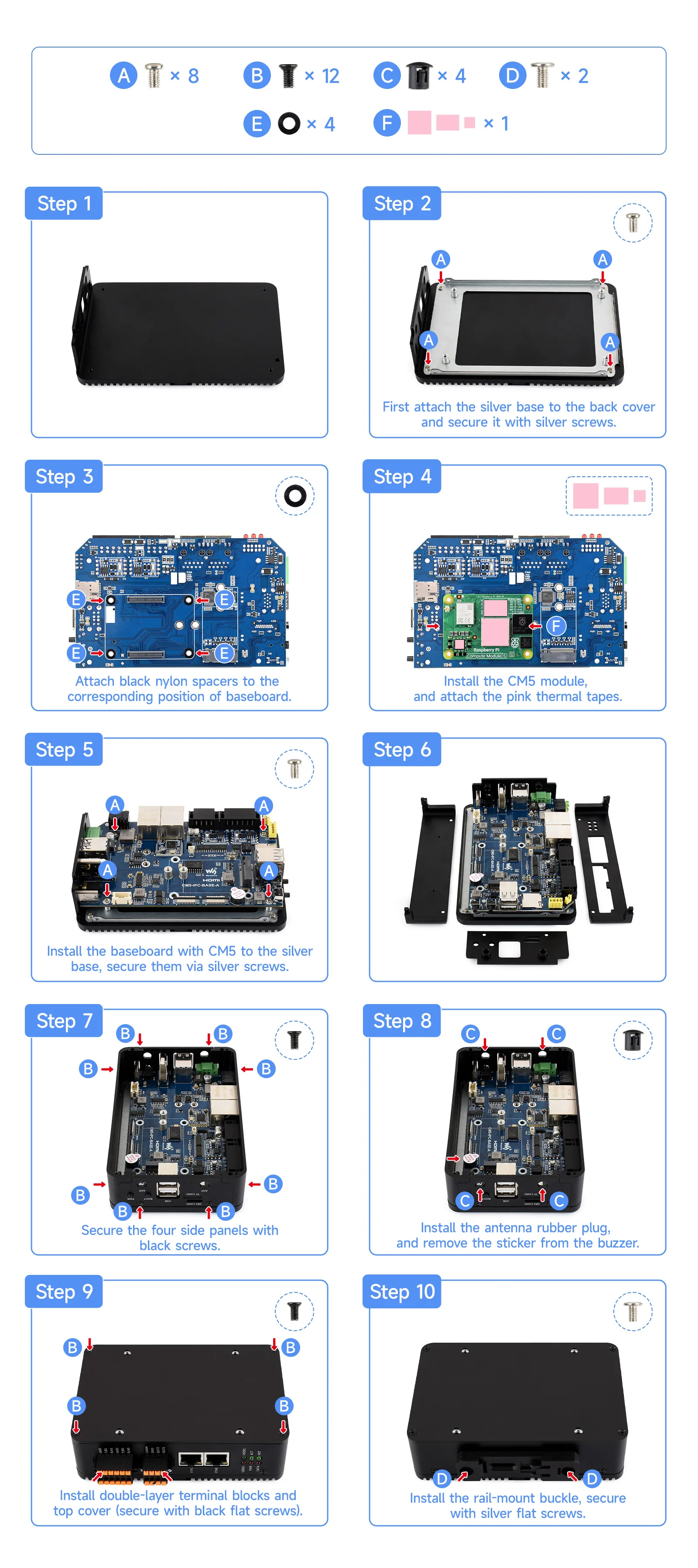 Gigabit/2.5G Dual Ethernet Industrial Computer For Raspberry Pi CM5, How to install
