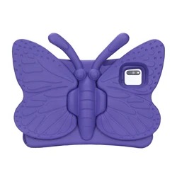 Adorable 3D Butterfly Tablet Case with Foldable Wings - EVA Stand Cover for Nokia T21 2022 (Purple)