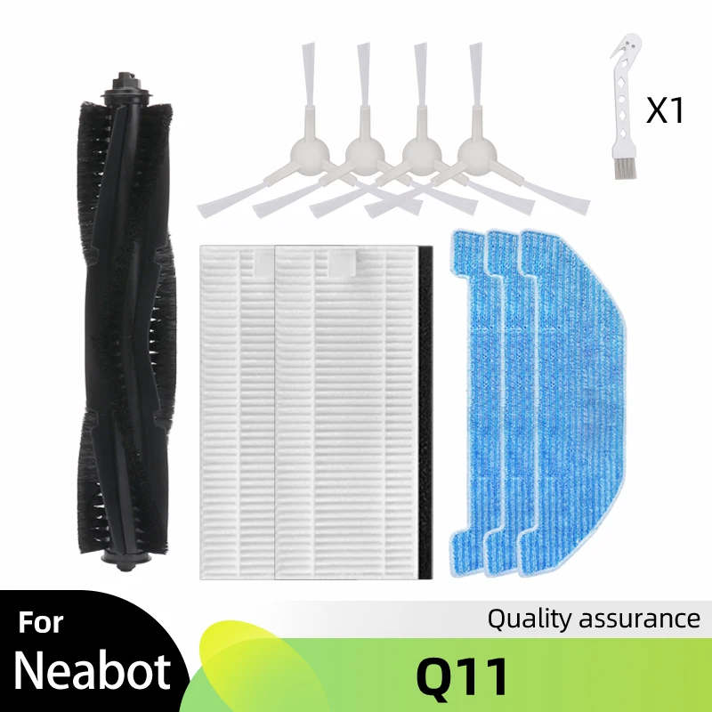 

For Neabot NoMo Q11 RS0030W Robot Vacuum Cleaner Accessories Main Side Brush Mop Cloth HEPA Filter Dust Bag Replacement Parts