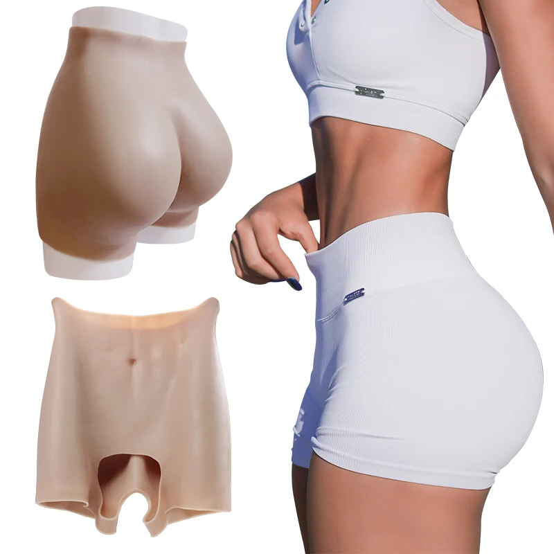 Hip & Butt Enhancement Underwear with Silicone Pads (Tan