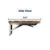 Teak Wood Folding Shower Seat Bench 24" Wall Mounted with Slots Wood Rounded Edges Easy Installation Non-ADA Compliant 4.24KG 5