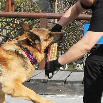 Dog Tug Toy Pet Bite Jute Tug Pillow With 2 Rope Handles Medium Large Dogs Training Toys for Malinois Pet Interative toy 3