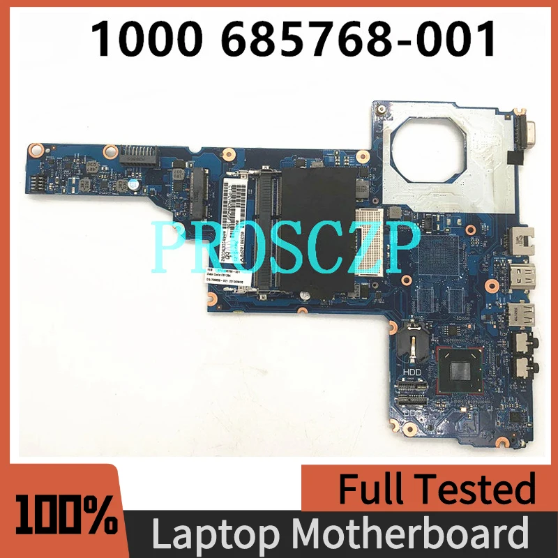 

685768-001 685768-501 685768-601 Mainboard For HP 450 250 1000 2000 CQ45 Laptop Motherborad 6050A2493101-MB-A02 HM70 100% Tested