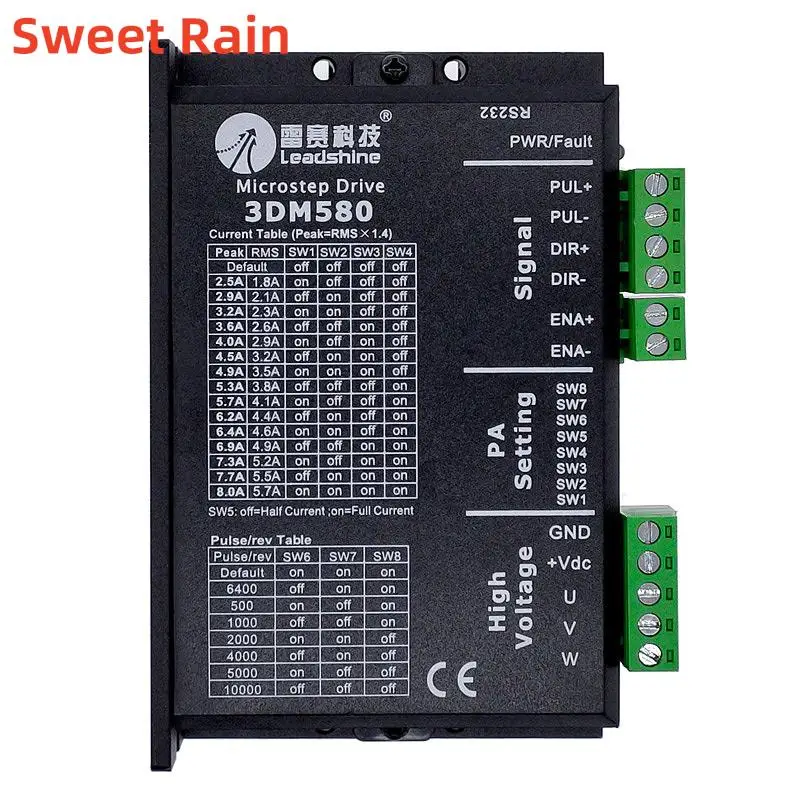 3DM580 stepper motor driver Leadshine 3phase match stepper motor nema57 86 18-50VDC