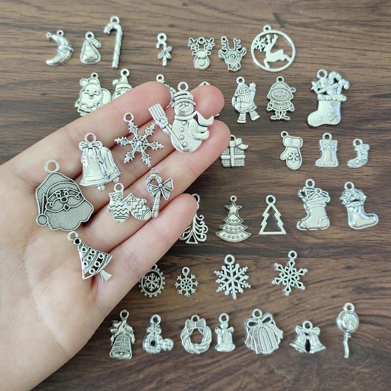 

DIY Рождественские Подвески из сплава в стиле ретро, подвески, 10 шт., подходят для браслетов, ожерелий, аксессуары для женщин, подарки для детей