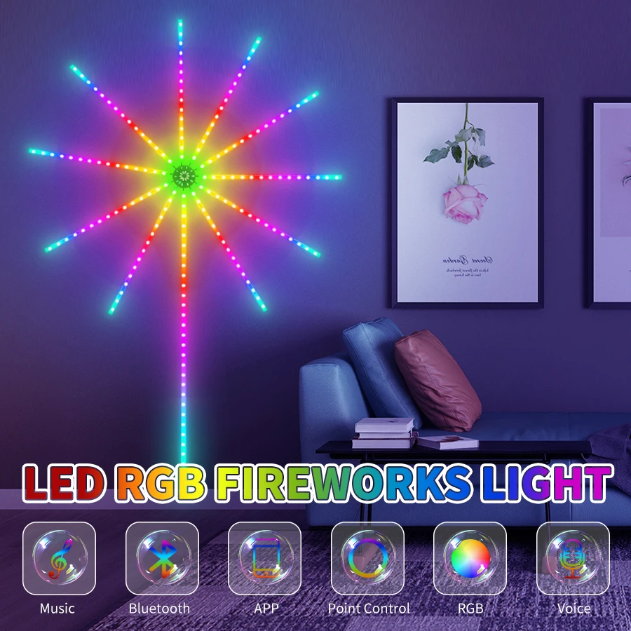 Bluetooth-5V-USB-Smart-LED-Strip-Light-Firework-APP-Remote-Control ...