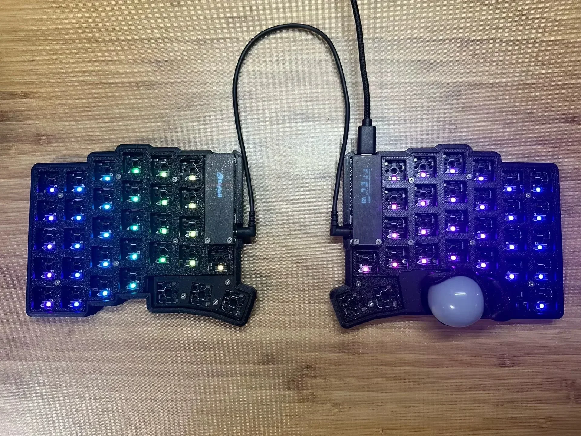 Keyball 39/44/61 Split Keyboard Kit Screen Customized Wired
