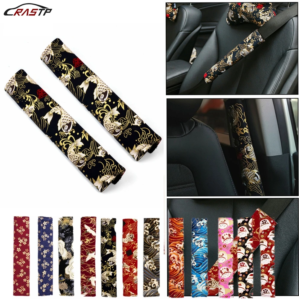 Rastpuniversal 2pcs Car Seat Belt Cover Auto Seat Belt Covers Jdm