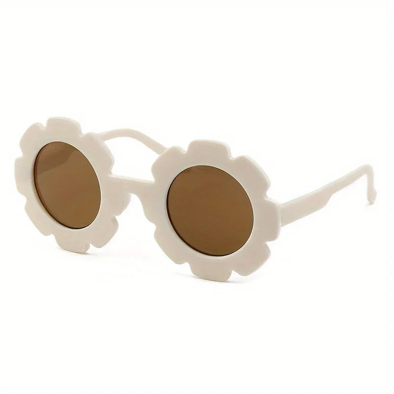 Fashion Sunglasses Fresh Cute Sweet Flower Round Boys Girls Outdoor Sports Vacation Travel Supply Photo Prop Eyewear
